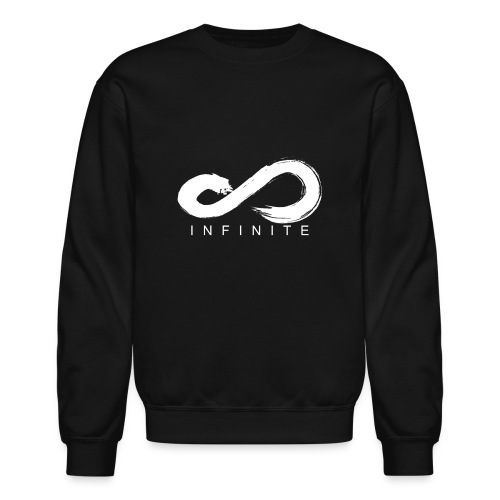 Infinite Logo in White Women's V-Neck - Unisex Crewneck Sweatshirt