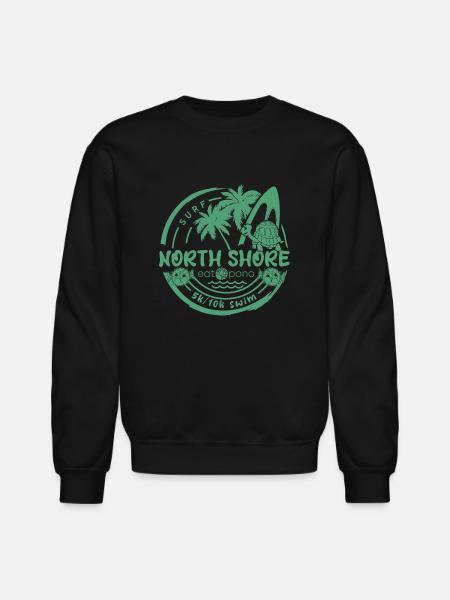 surf North shore - Unisex Crewneck Sweatshirt - black