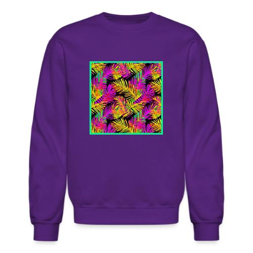 Chic Neon Leaf Lively Design - Unisex Crewneck Sweatshirt