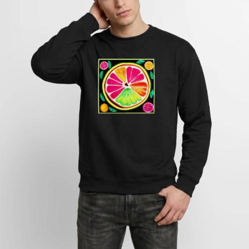Neon Citrus Fruit Fiesta - Unisex Crewneck Sweatshirt