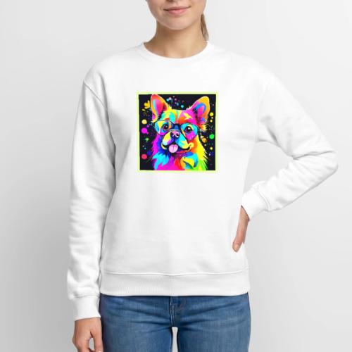 Vivid Canine Vibes Design - Unisex Crewneck Sweatshirt