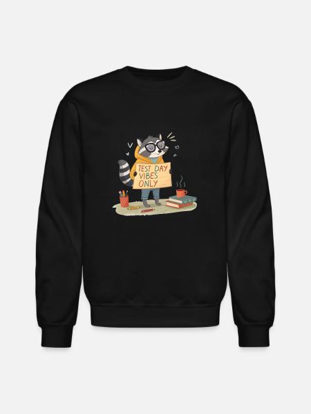 Test day vibes only - Unisex Crewneck Sweatshirt - black