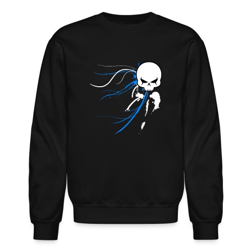 cyber skull bluw - Unisex Crewneck Sweatshirt