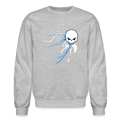 cyber skull bluw - Unisex Crewneck Sweatshirt