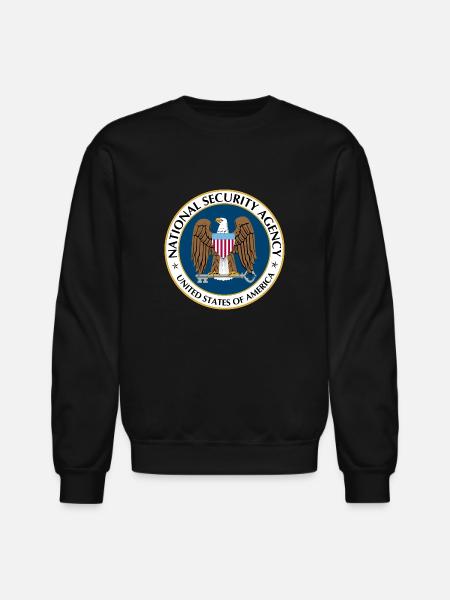 National Security Agency Logo - Unisex Crewneck Sweatshirt - black