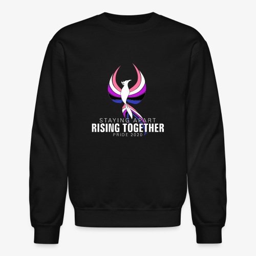 Genderfluid Staying Apart Rising Together Pride - Unisex Crewneck Sweatshirt