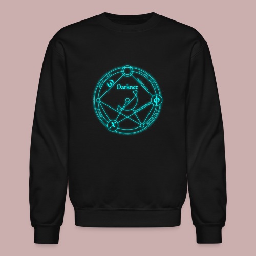darknet logo cyan - Unisex Crewneck Sweatshirt