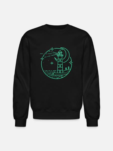 Light House - Unisex Crewneck Sweatshirt - black