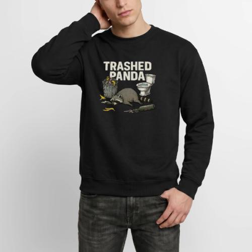 Trashed Panda – Funny Drunk Raccoon Cartoon - Unisex Crewneck Sweatshirt
