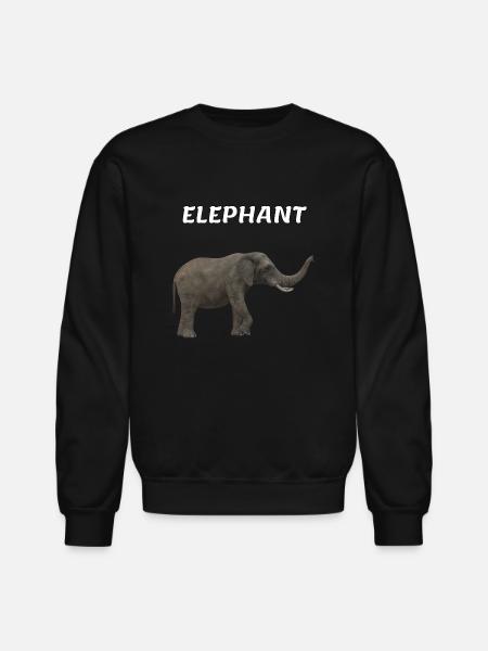 ELEPHANT - Unisex Crewneck Sweatshirt - black