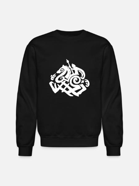 Odin And Sleipnir - Unisex Crewneck Sweatshirt - black