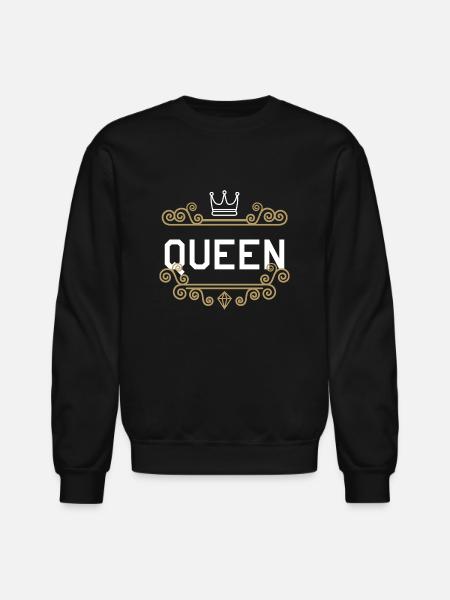 Queen King - Unisex Crewneck Sweatshirt - black