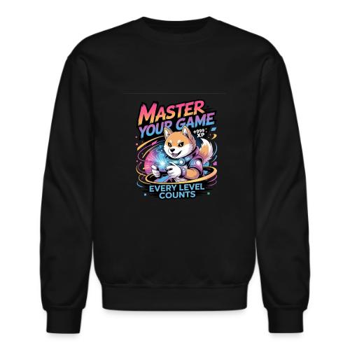 Cute Gamer Shiba Inu Level Up - Unisex Crewneck Sweatshirt