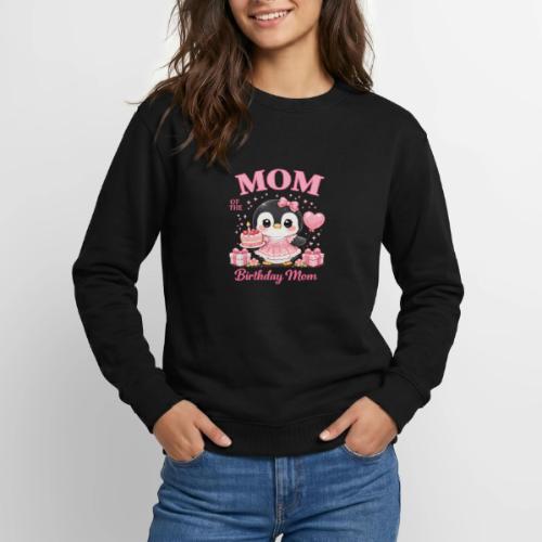 Cute Penguin Birthday Mom Kawaii Cake Balloon Gift - Unisex Crewneck Sweatshirt