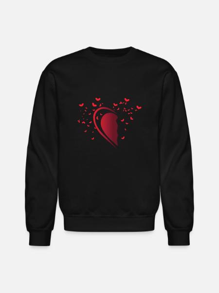 broken heart - Unisex Crewneck Sweatshirt - black