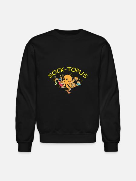 Sock-topus Salesperson Gift - Unisex Crewneck Sweatshirt - black