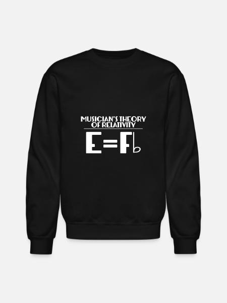 Musician's Theory Of Relativity - Unisex Crewneck Sweatshirt - black