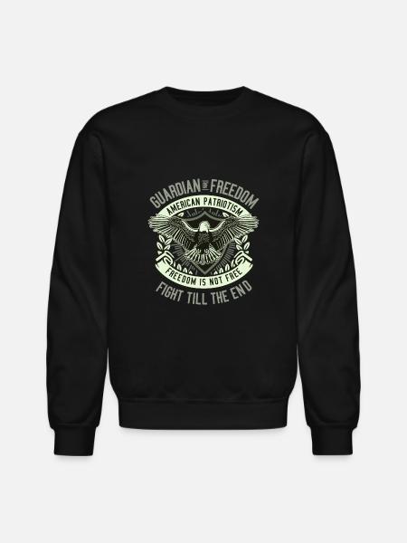 Guardian Of Freedom - Unisex Crewneck Sweatshirt - black