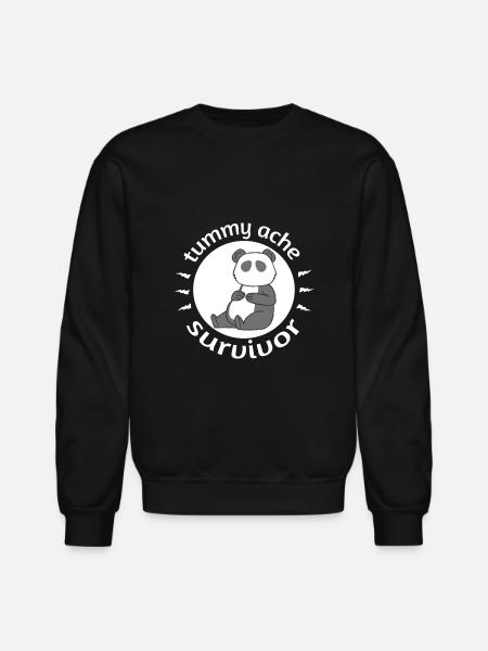 Tummy Ache Survivor - Unisex Crewneck Sweatshirt - black