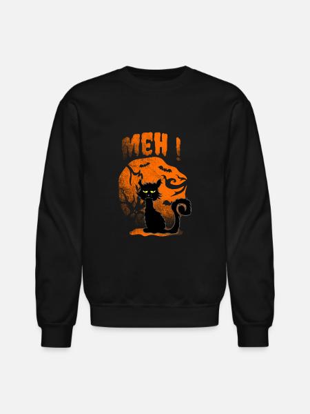 meh chat - Unisex Crewneck Sweatshirt - black