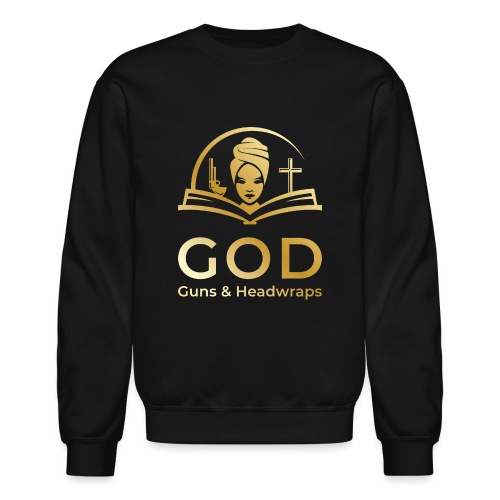 Official Merch of the GOD Guns & Headwraps Podcast - Unisex Crewneck Sweatshirt