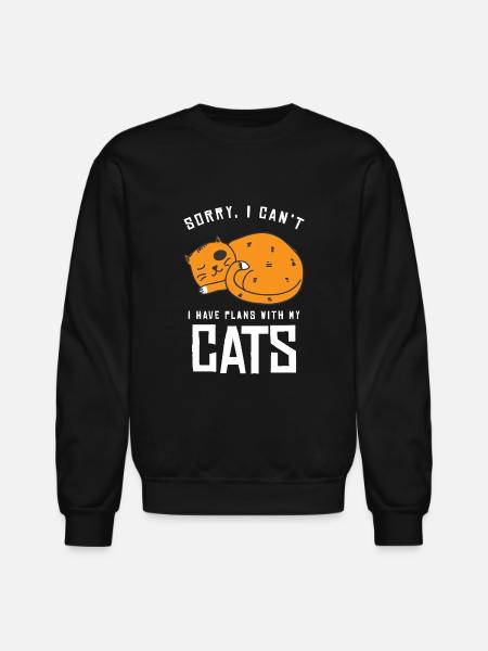 Funny Cat - Unisex Crewneck Sweatshirt - black