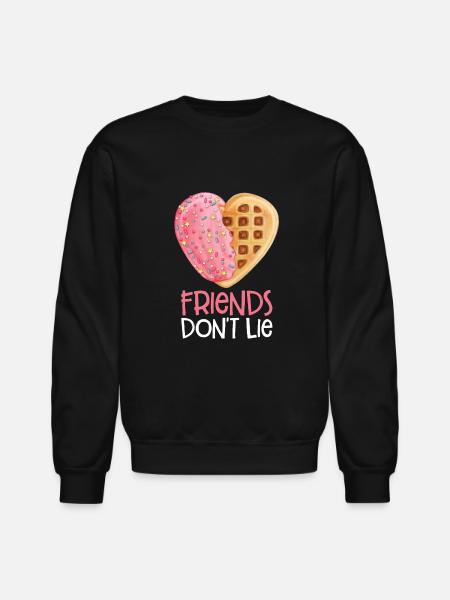 Friends Dont Lie - Unisex Crewneck Sweatshirt - black
