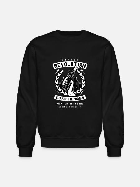 Street revolution - Unisex Crewneck Sweatshirt - black