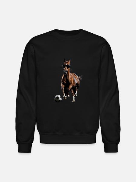 Horse - Unisex Crewneck Sweatshirt - black