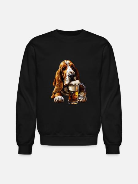 Basset Hound - Unisex Crewneck Sweatshirt - black