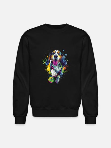 Basset Hound - Unisex Crewneck Sweatshirt - black