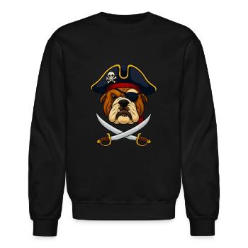 Bulldog - Unisex Crewneck Sweatshirt - black - Front - AI Model Female 172 light (172cm) & AI Model Male 185 light (185cm)
