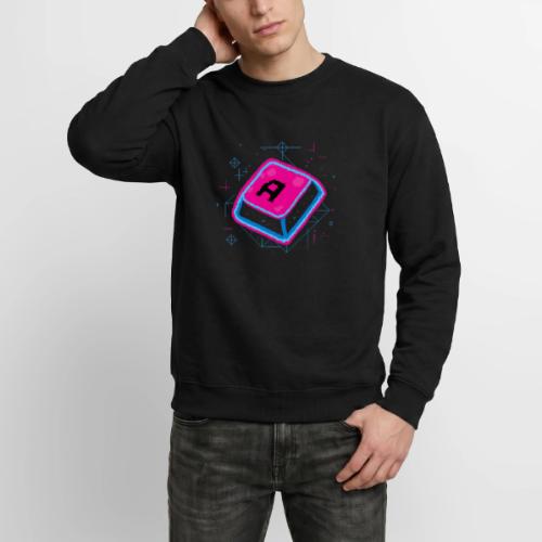 Neon Pixel A Key - Unisex Crewneck Sweatshirt