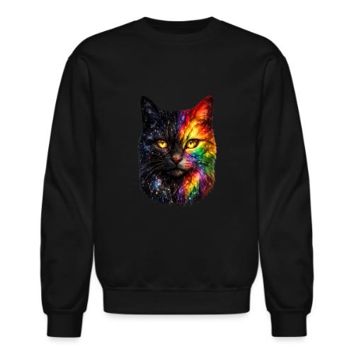 Cosmic Galaxy Rainbow Cat - Unisex Crewneck Sweatshirt
