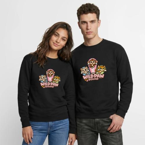 Wild Paw Squad Cute Animal Friends - Unisex Crewneck Sweatshirt