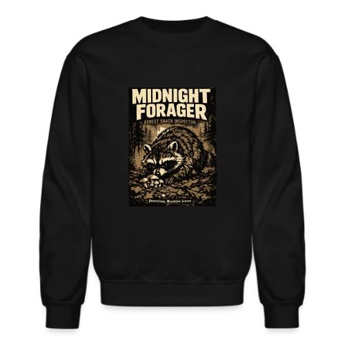 Midnight Forager Raccoon Mushroom Hunter - Unisex Crewneck Sweatshirt
