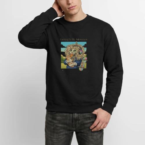 Gaming Cat Adventure: Pizza & Skates - Unisex Crewneck Sweatshirt