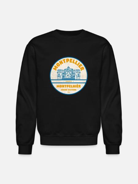 Montpellier Skyline - Unisex Crewneck Sweatshirt - black
