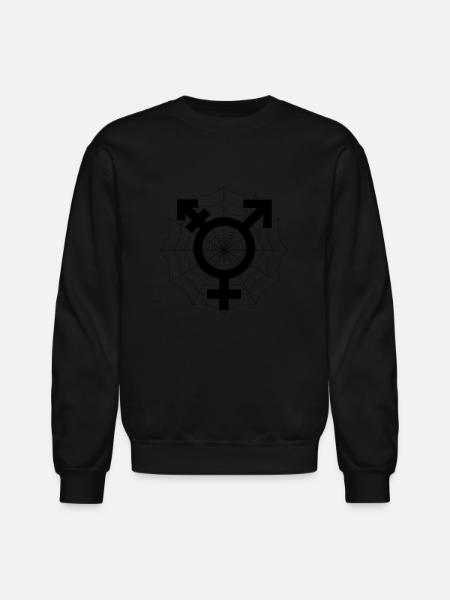 Trans support - Unisex Crewneck Sweatshirt - black