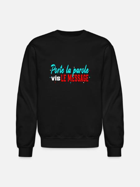 Speak, live the message - Unisex Crewneck Sweatshirt - black