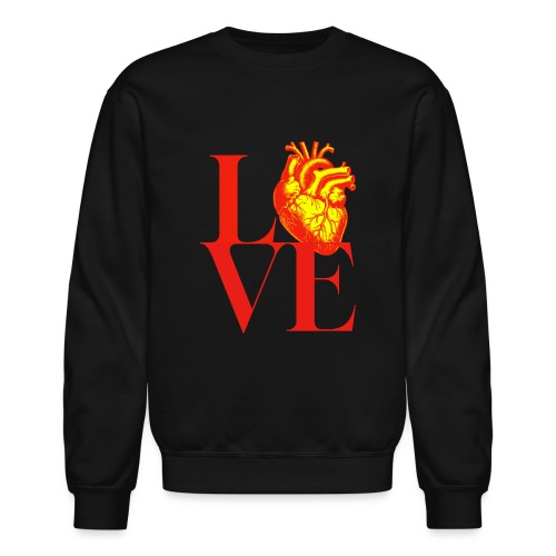 Love Heart typo - Unisex Crewneck Sweatshirt