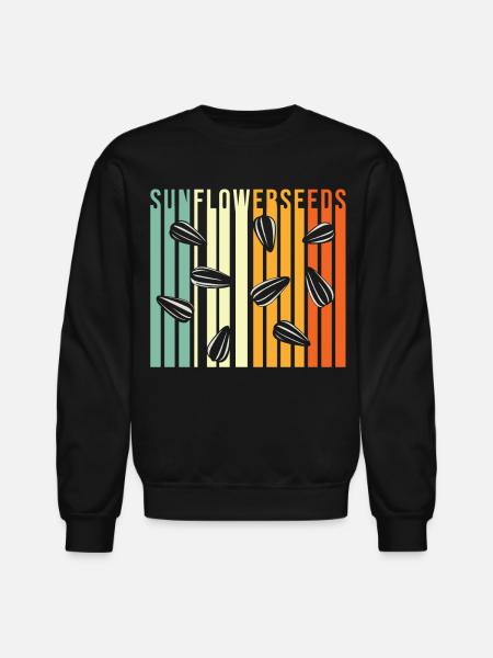 Sunflower Seeds - Unisex Crewneck Sweatshirt - black