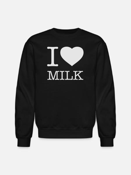 I LOVE MILK - Unisex Crewneck Sweatshirt - black