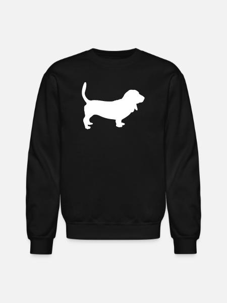 Basset Hound Dog - Unisex Crewneck Sweatshirt - black