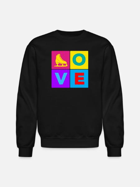 Love Figure Skating - Unisex Crewneck Sweatshirt - black