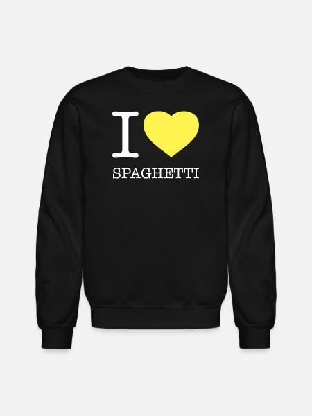I LOVE SPAGHETTI - Unisex Crewneck Sweatshirt - black