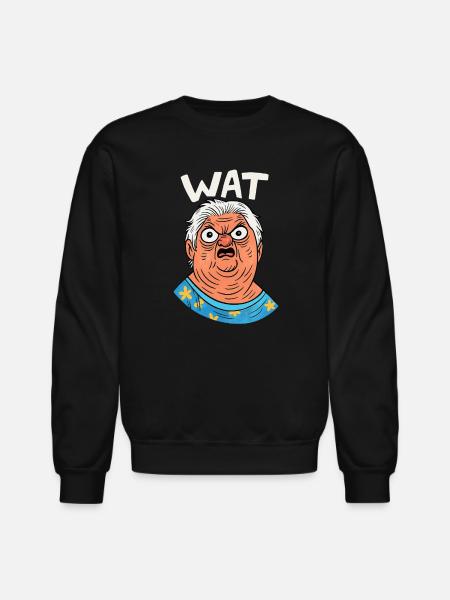 Granny Surprised - Unisex Crewneck Sweatshirt - black