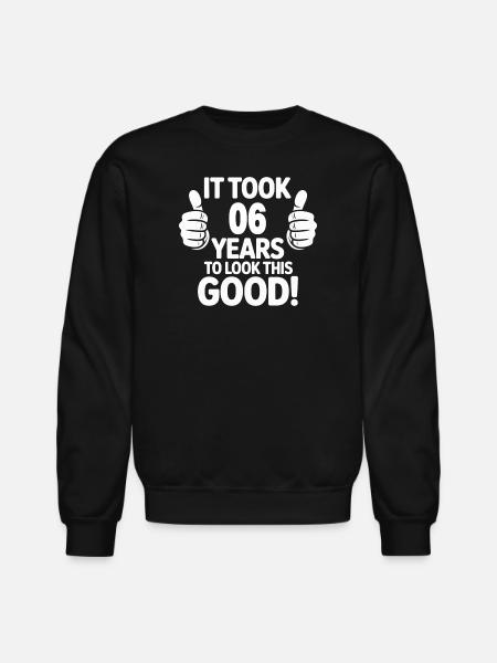 Six Years of Wellbeing Celebration - Unisex Crewneck Sweatshirt - black