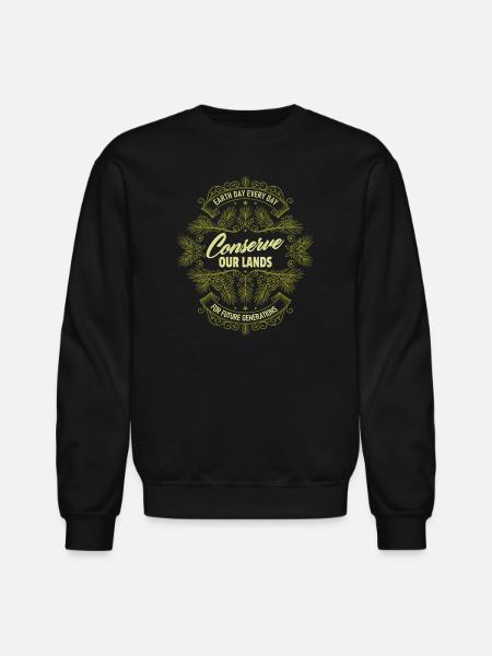 Conserve Our Lands - Unisex Crewneck Sweatshirt - black
