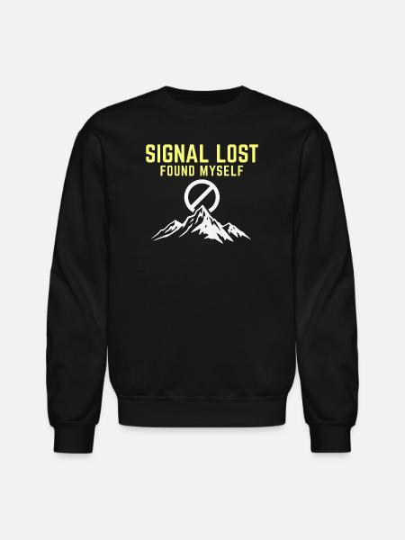 Signal Lost Found Myself - Unisex Crewneck Sweatshirt - black